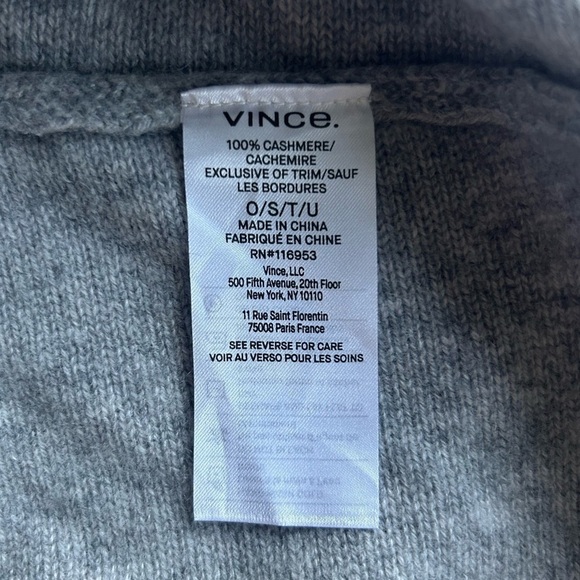NWOT Vince Boiled Cashmere Funnel Neck Poncho - Picture 11 of 12